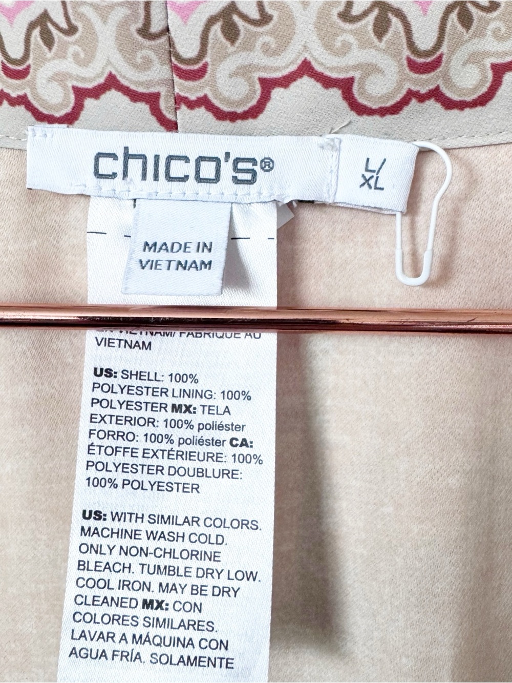 Chico's Printed Open-Front Tapestry Boho Kimono - Picture 7 of 11